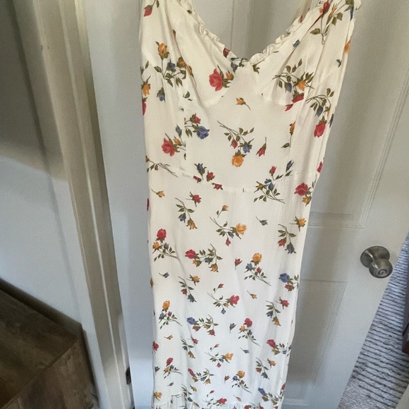 Reformation Cream Floral Sundress with Red, Yellow & Green Accents - Picture 3 of 5